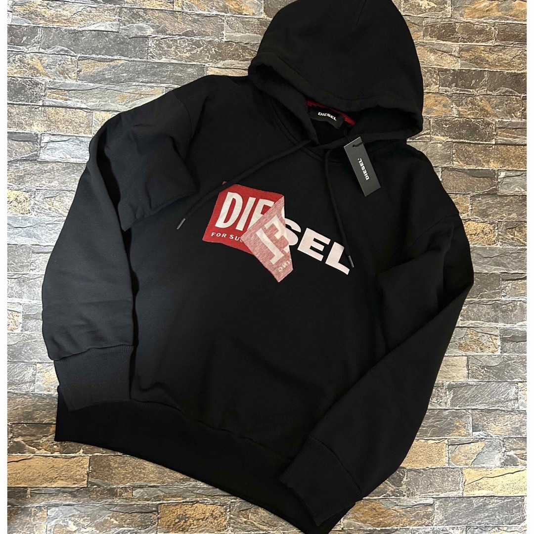 DIESEL - 【新品】DIESEL ディーゼル／剥がれロゴ フーディー パーカー ...