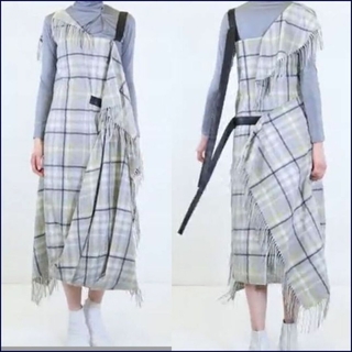 【2021/定価81400円】IRENE　 Fringe Scarf Dress