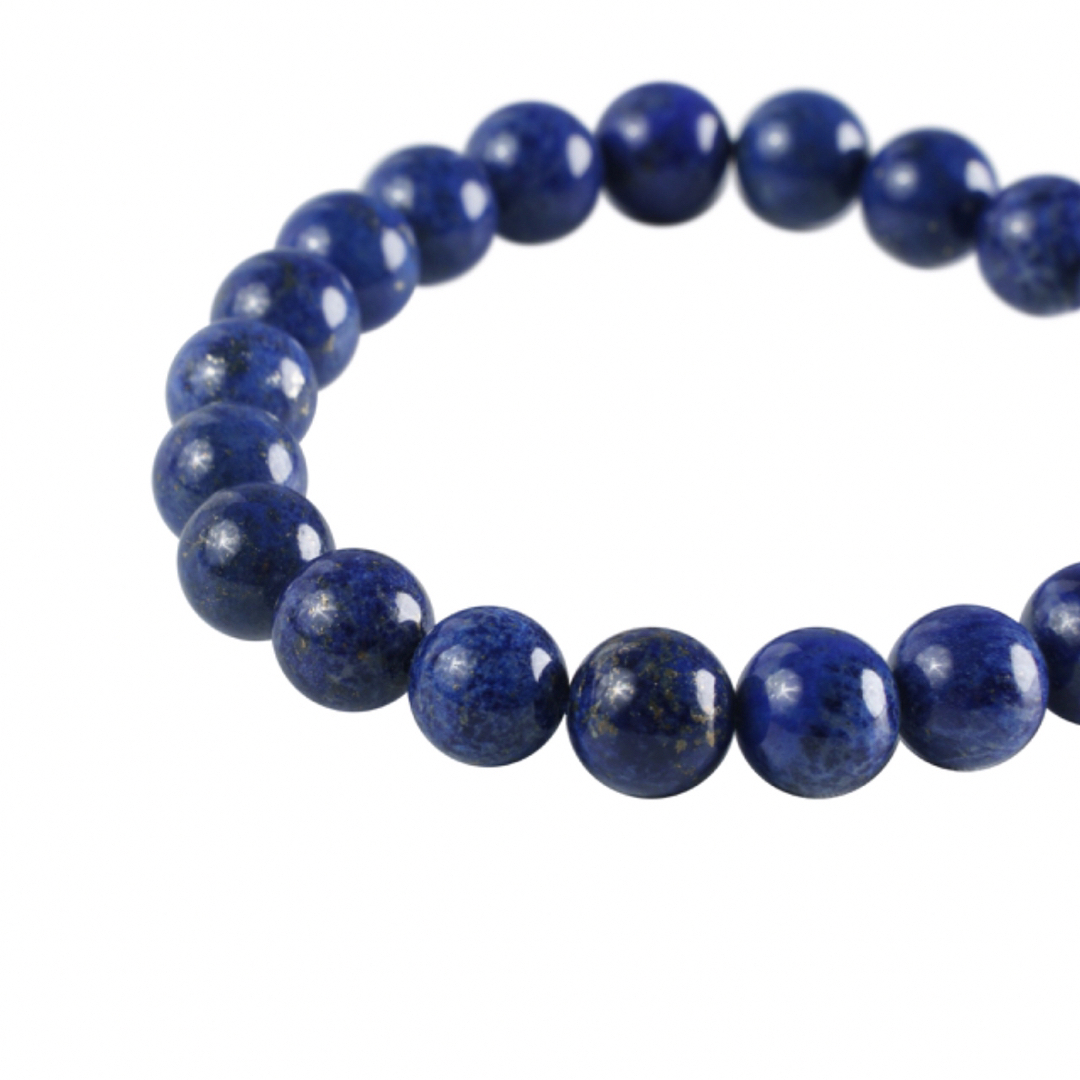 【THA930240F】数珠パワーストーン　エスニックブレスレット　ブルー レディースのアクセサリー(ブレスレット/バングル)の商品写真
