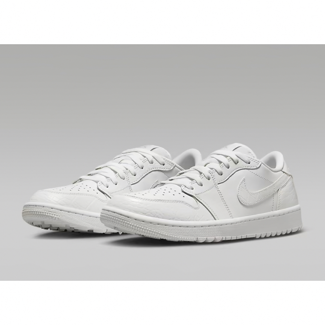 ホワイト白Nike Air Jordan 1 Low Golf White クロコダイル