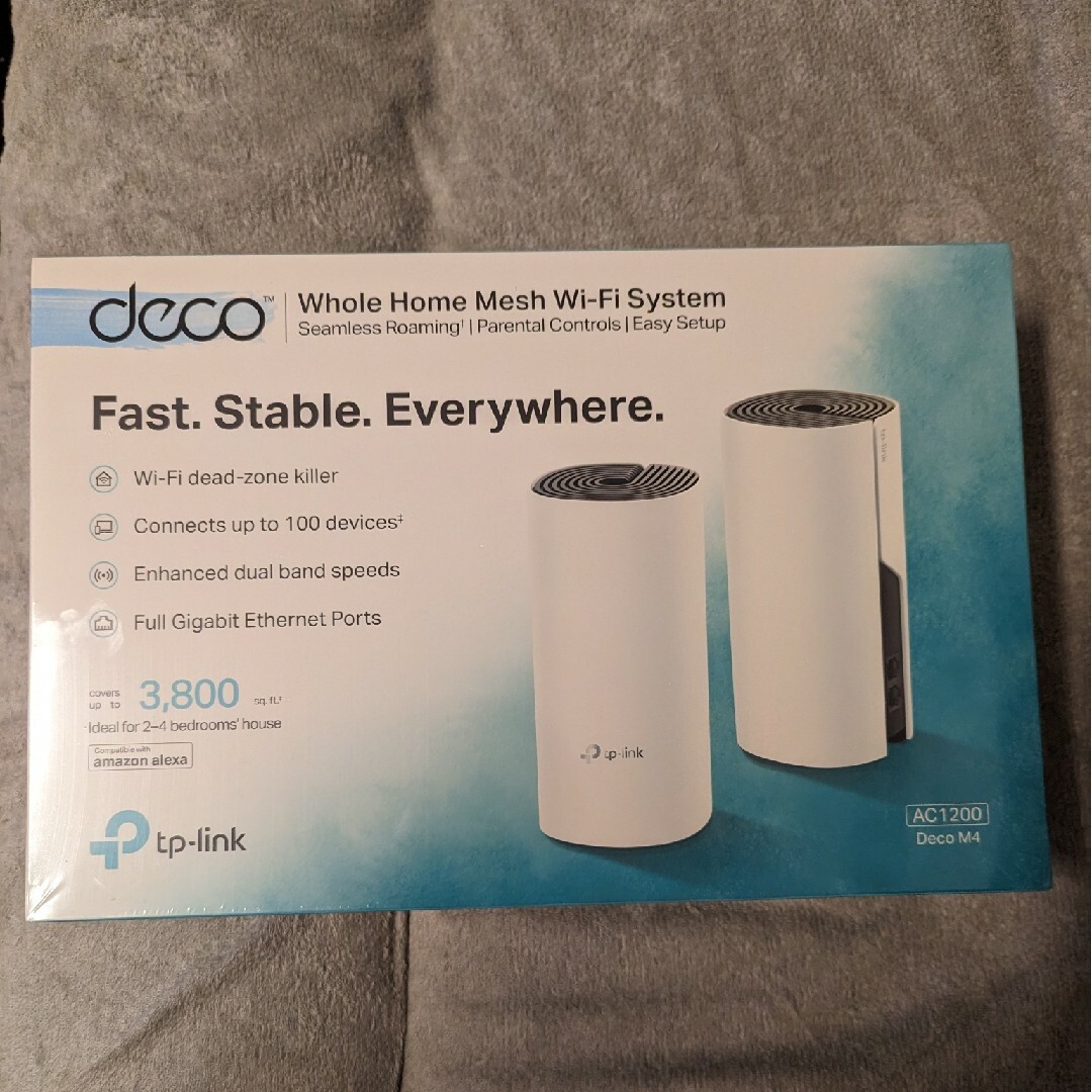 【新品・未開封】 Deco M4 2ユニット メッシュWi-Fi TP-Link2ポートアンテナ数