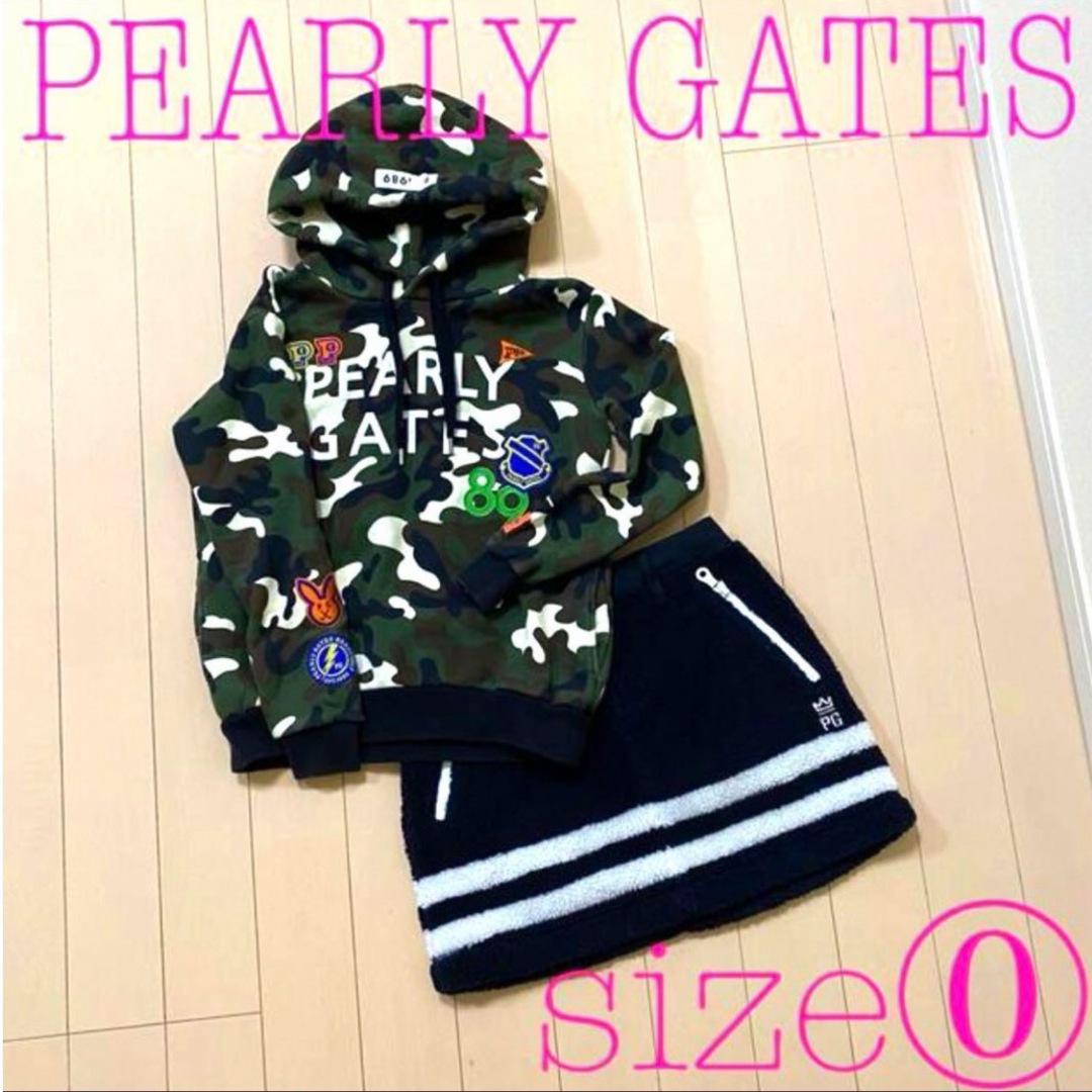 PEARLY GATES - パーリーゲイツ カモフラ ワッペン パーカー ボア ...