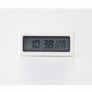 ムジルシリョウヒン(MUJI (無印良品))の無印良品　デジタルタイマー時計   ホワイト／型番：ＤＫＣ‐５２(置時計)