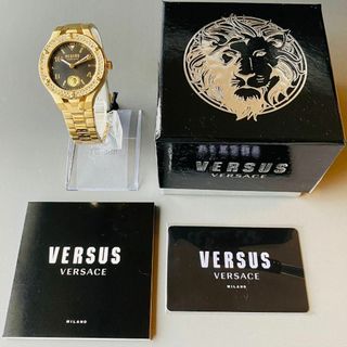 VERSACE - 【ヴェルサーチ】レディース腕時計/ゴールド/ブラック/新品