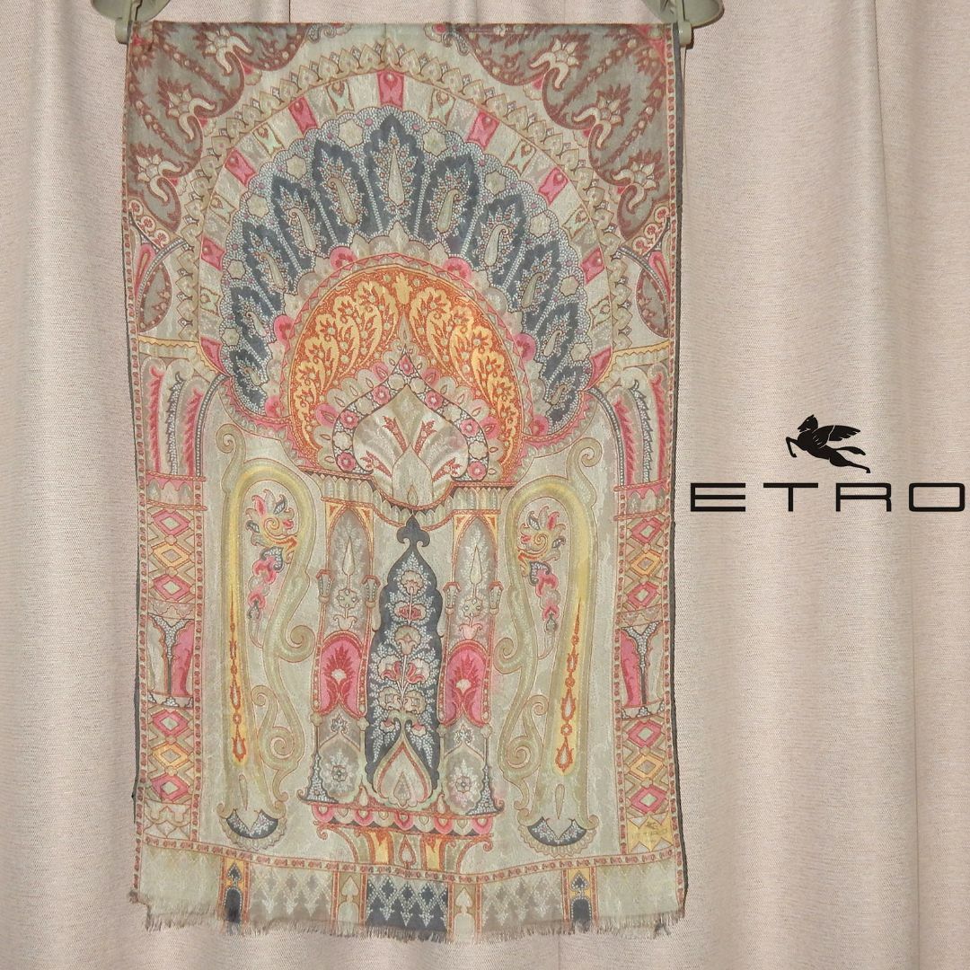 ETRO｜エトロ シルクストール　イタリア製ストール/パシュミナ