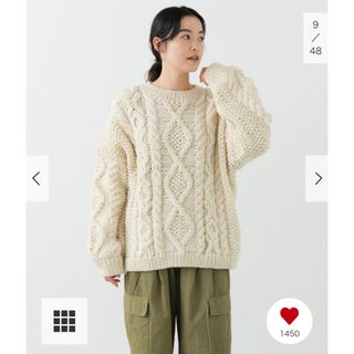 FAB値下げ！ かぐれ　ペルーアランクルーネックニット　ほぼ新品