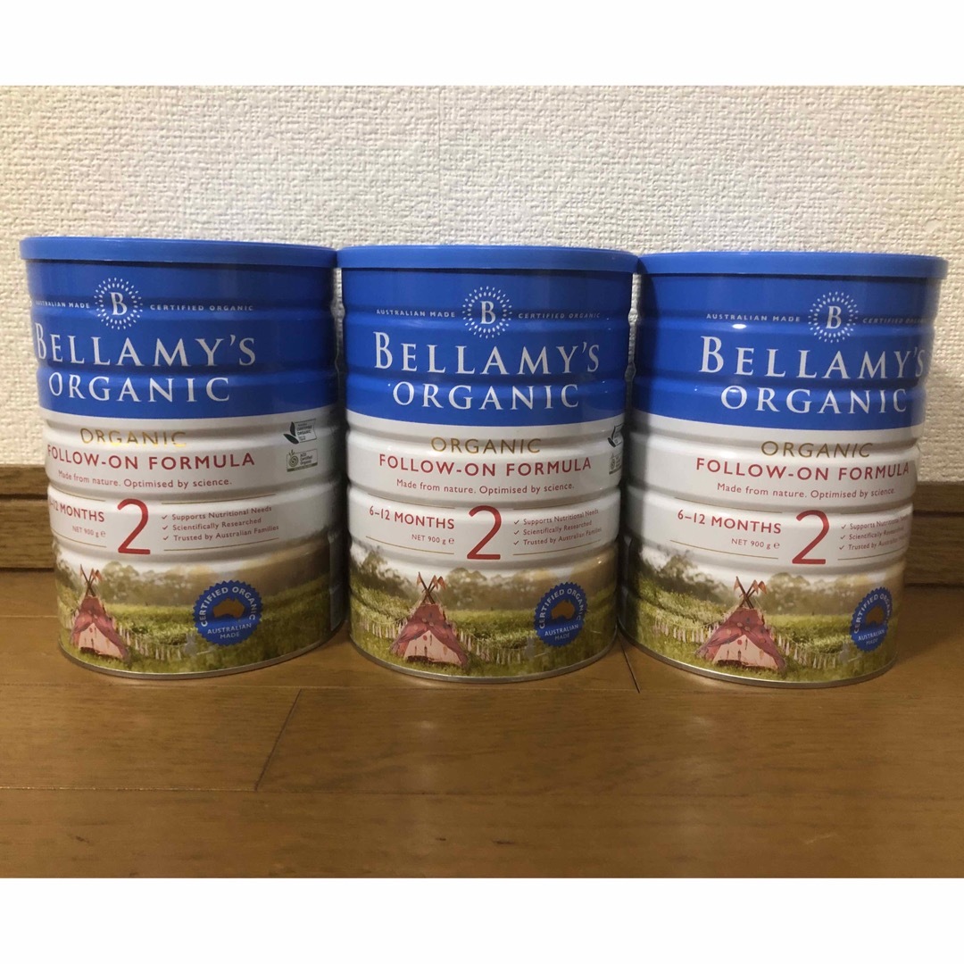 ベラミーズ オーガニック 粉ミルク(6～12か月用) 900g 3缶 新品未開封-