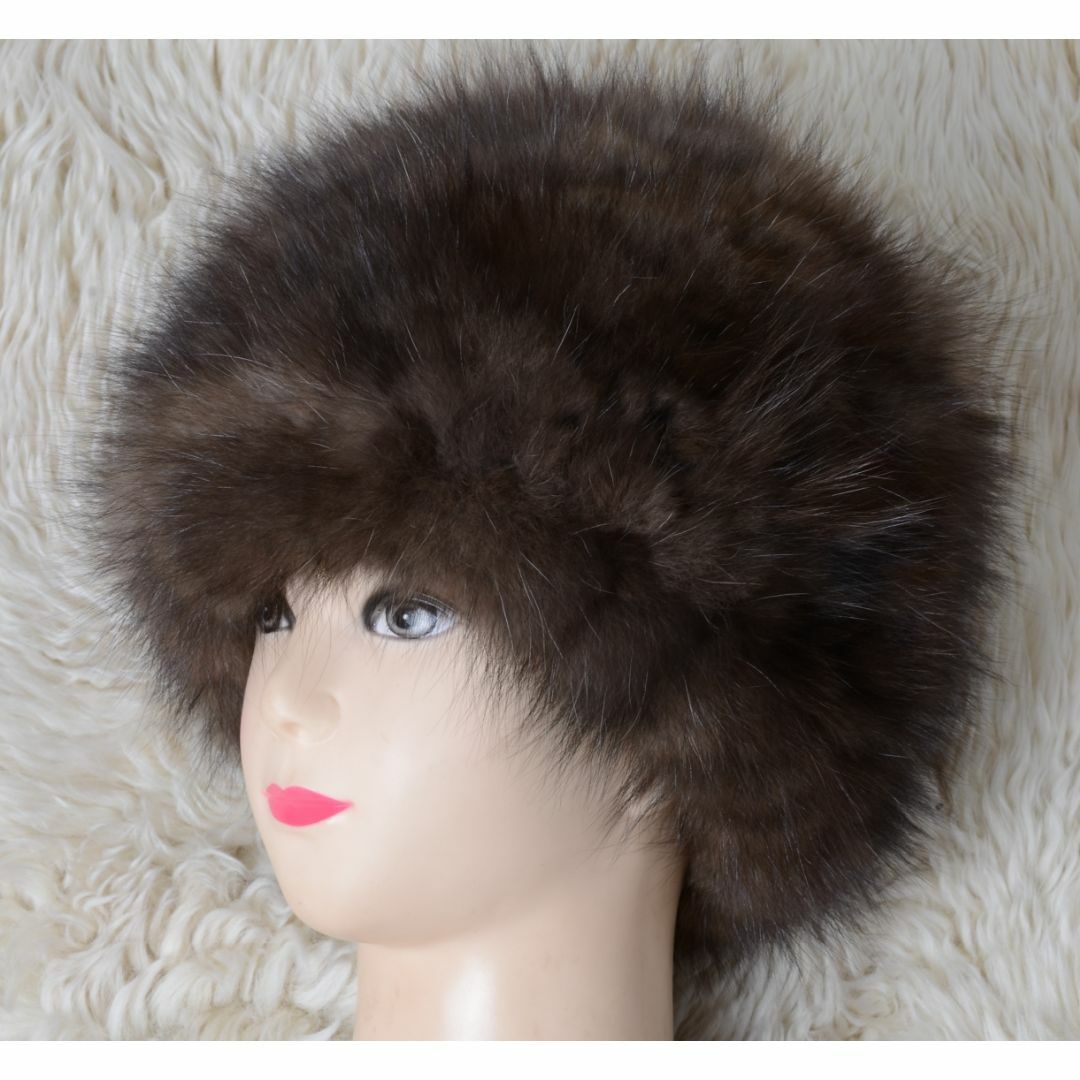 新品 限定柔らかな毛皮のチンチラ編み込み帽子 婦人帽 帽子 ハット