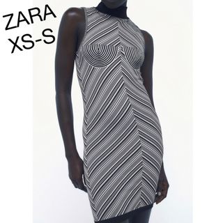 ザラ(ZARA)のプリントシームレスワンピース(ひざ丈ワンピース)