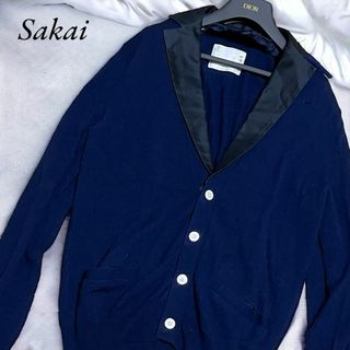 サカイ(sacai)の訳あり特価 sacai カーディガン ジャケット 襟付き 異素材ミックス(カーディガン)