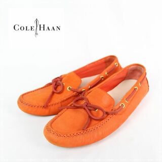 コールハーン(Cole Haan)のコールハーン　ドライビングシューズ　オレンジ　スエード　5 1/2B　22.5(ローファー/革靴)