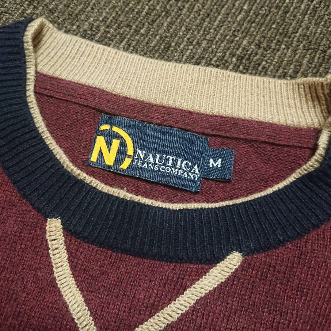 NAUTICA(ノーティカ)の【NAUTICA】ラグラン長袖ニットセーター M メンズのトップス(ニット/セーター)の商品写真