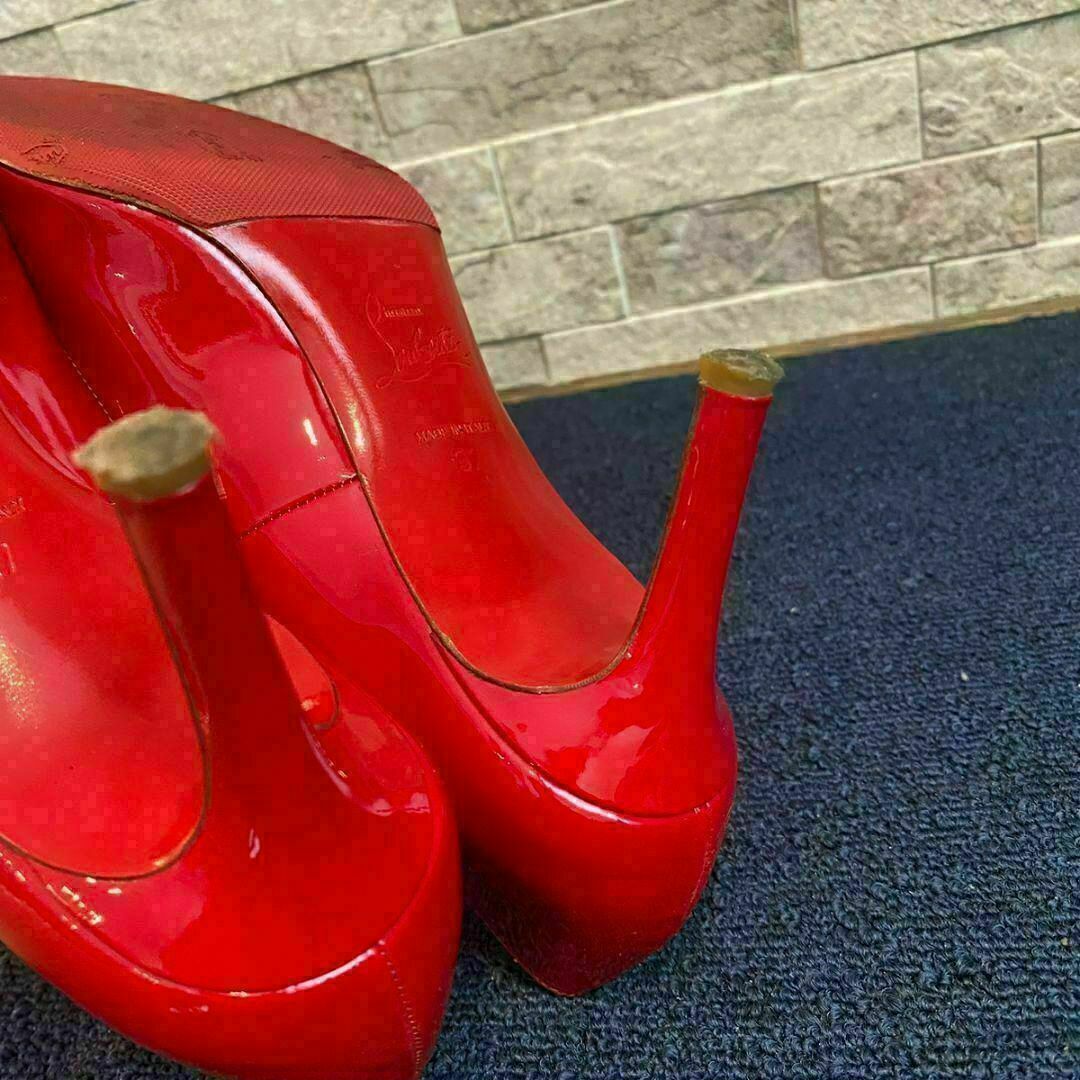 箱付き クリスチャンルブタン パンプス シューズ 靴 赤色