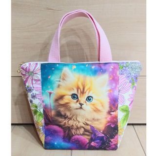 猫　ランチバッグ　保冷　保温　パネル