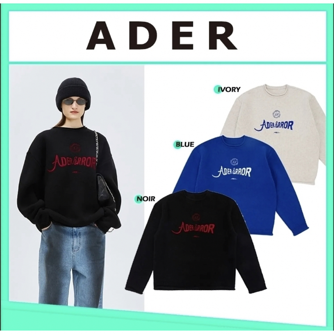 激レア★ADERERROR★Verif logo knit★コムドットやまと着用 メンズのトップス(ニット/セーター)の商品写真