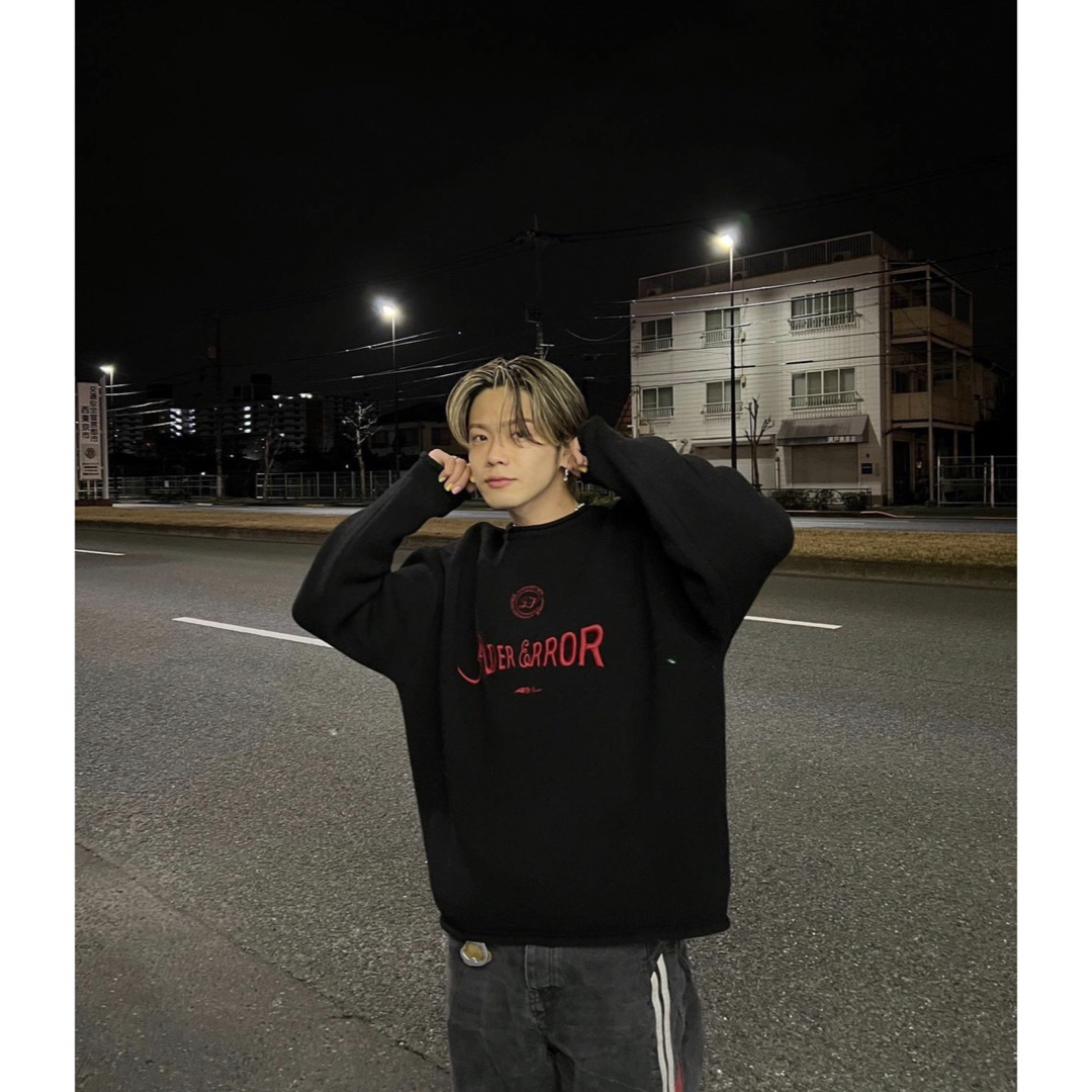 激レア☆ADERERROR☆Verif logo knit☆コムドットやまと着用の 激レア☆ADERERROR☆Verif logo knit☆コムドットやまと着用の