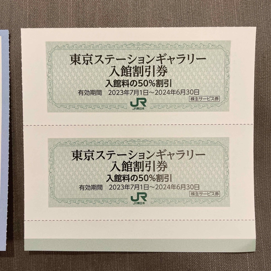 JR東日本株主優待割引券2 枚　　鉄道博物館、東京ステーションギャラリー　割引券