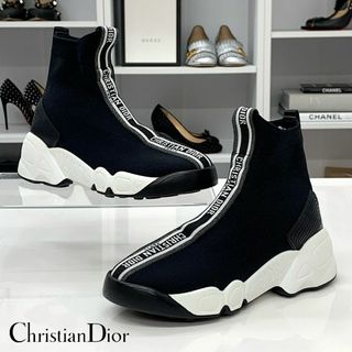 クリスチャンディオール(Christian Dior)の6413 クリスチャンディオール ロゴ ファブリック ニット スニーカー(スニーカー)