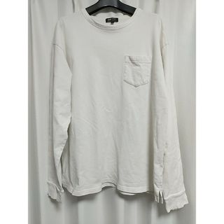 ビームス(BEAMS)のBEAMS HEART ポケット 長袖カットソー Ｌサイズ 白 ビームス ハート(Tシャツ/カットソー(七分/長袖))