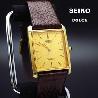 セイコー(SEIKO)のSEIKO Dolce 腕時計 レクタンギュラー ゴールド(腕時計(アナログ))