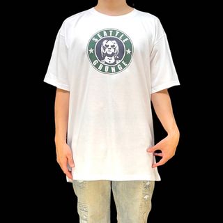 新品 カート コバーン ニルヴァーナ シアトル グランジ スタバ ビッグTシャツ(Tシャツ/カットソー(半袖/袖なし))