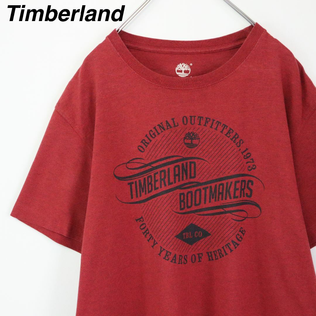 Timberland(ティンバーランド)の【希少】ティンバーランド／Tシャツ　ビッグロゴ　オーガニックコットン　Lサイズ メンズのトップス(Tシャツ/カットソー(半袖/袖なし))の商品写真