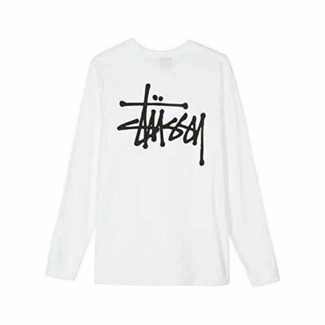 STUSSY - ステューシー BASIC STUSSY L/S TEE ロングスリーブ 白 Lの