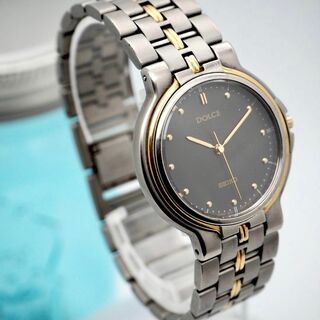 469 【美品】Dolce ドルチェ時計　メンズ腕時計　チタン素材　ブラック