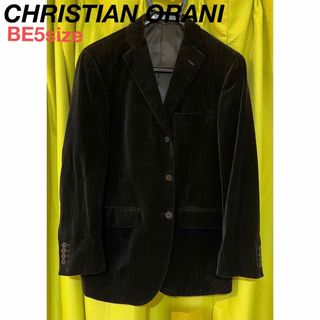 アオヤマ(青山)のCHRISTIANORANI 着用一度　冬用高級ジャケット　黒　縦線模様　BE5(テーラードジャケット)