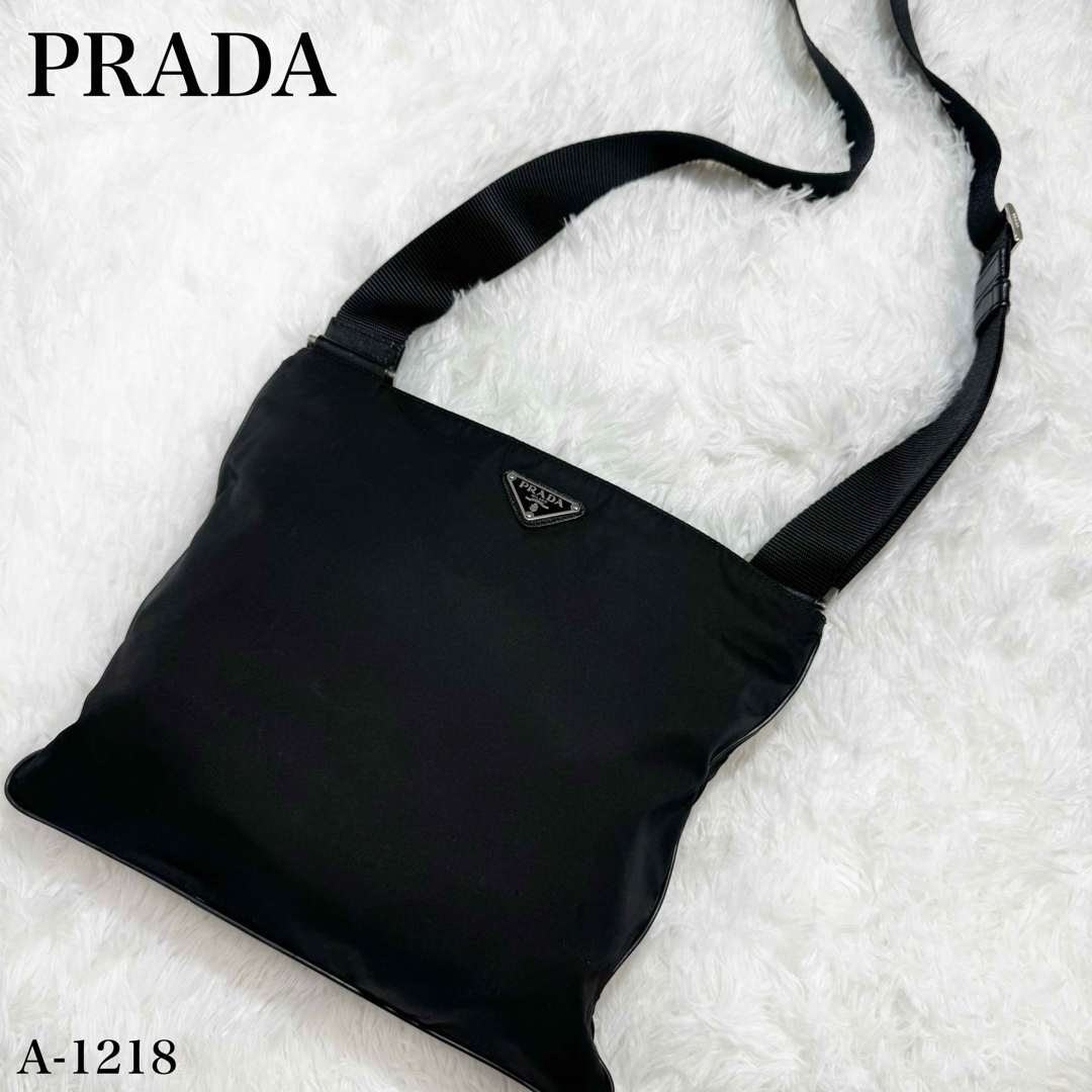 美品✨PRADA プラダ 三角ロゴ テスートナイロン ショルダーバッグ 斜