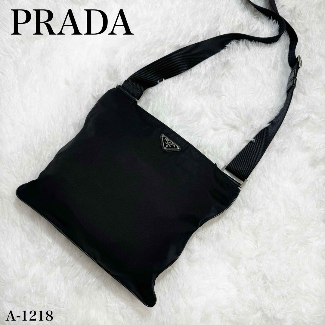 美品✨PRADA プラダ 三角ロゴ テスートナイロン ショルダーバッグ 斜