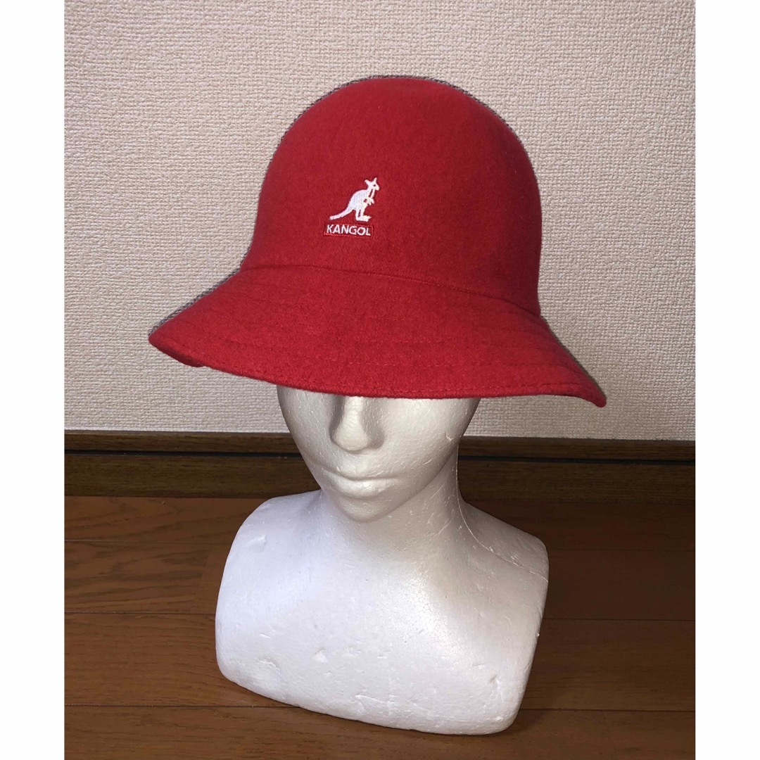 帽子M 新品 KANGOL メトロハット バケットハット レッド 赤 カンゴール