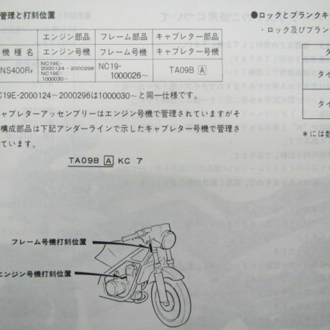 NS400R パーツリスト 5版 ホンダ 正規 中古 バイク 整備書 NC19-1000026〜 MD 車検 パーツカタログ 整備書:12104921