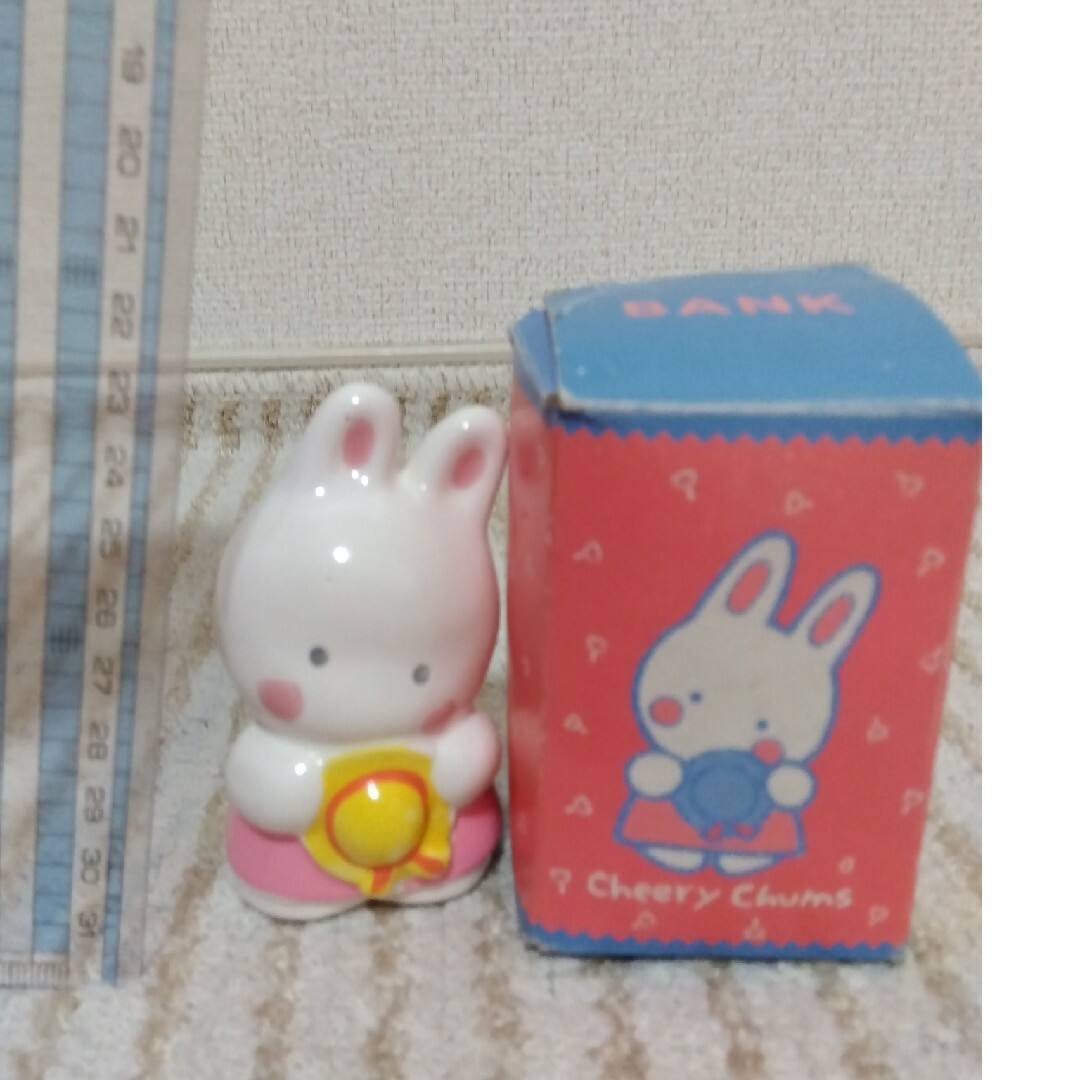 チアリーチャム サンリオ 貯金箱 陶器 レトロ チャムス 貯金箱 陶器