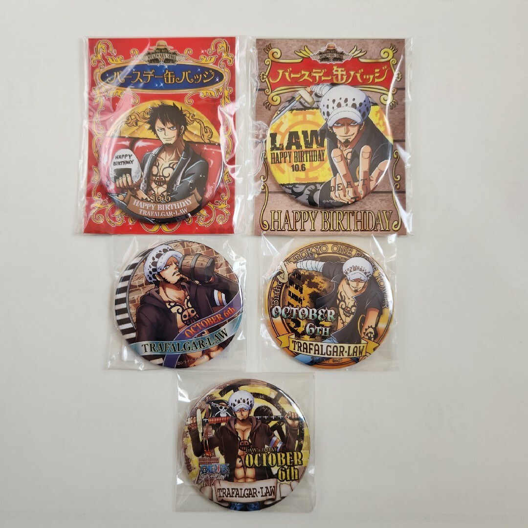 ONE PIECE　バースデー缶バッジ　トラファルガー・ロー