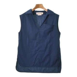 マルニ(Marni)のMARNI マルニ ブラウス 40(M位) 紺 【古着】【中古】(シャツ/ブラウス(長袖/七分))