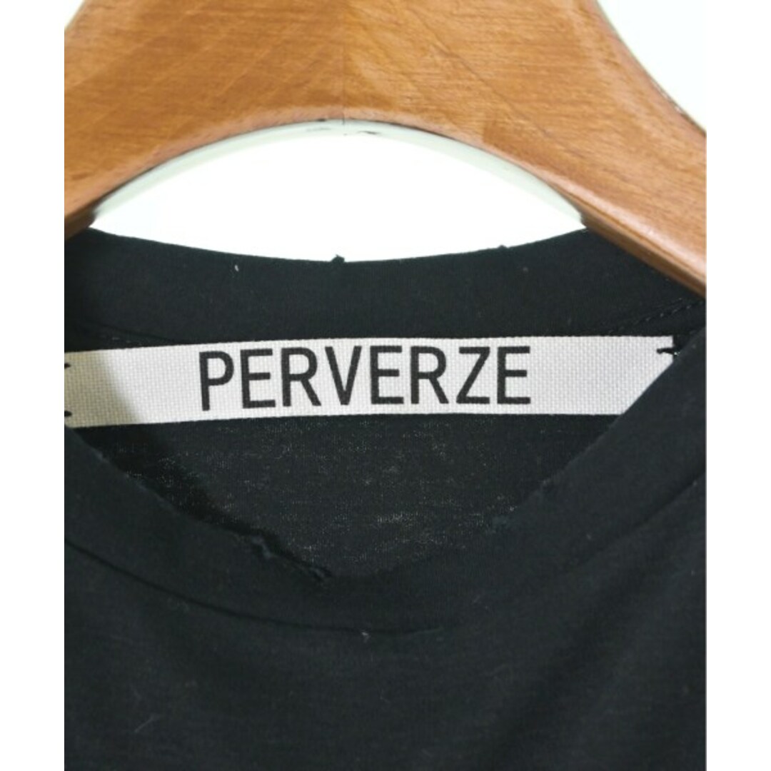 PERVERZE パーバーズ Tシャツ・カットソー F 黒