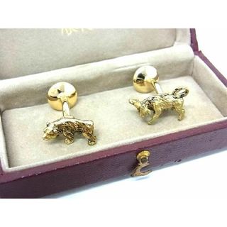 ■美品■ Ascot Chang アスコットチャン アニマル カフス カフリンクス アクセサリー ビジネス 紳士 メンズ ゴールド系 DD3274(その他)