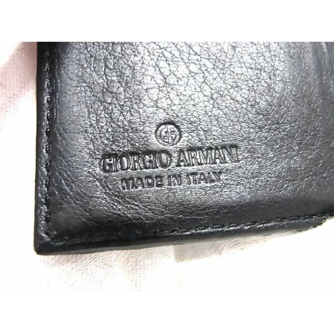 Giorgio Armani(ジョルジオアルマーニ)のGIORGIO ARMANI ジョルジオアルマーニ パテントレザー 二つ折り 財布 ウォレット 札入れ 小銭入れ メンズ レディース ブラック系 DD3250 メンズのファッション小物(その他)の商品写真