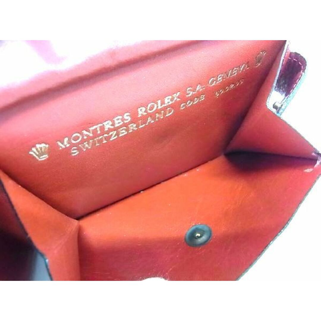ROLEX(ロレックス)のROLEX ロレックス レザー 二つ折り ウォレット 財布 札入れ メンズ レッド系 DD3255 メンズのファッション小物(コインケース/小銭入れ)の商品写真
