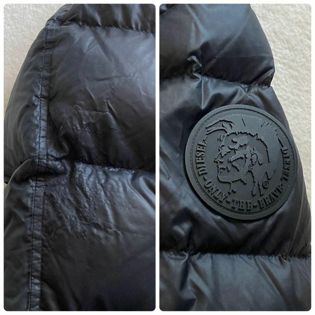 DIESEL(ディーゼル)のDIESEL ディーゼル ダウンジャケット フード取外可 M ブラック メンズのジャケット/アウター(ダウンジャケット)の商品写真