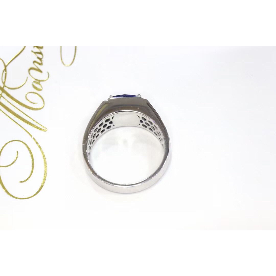 天然 ロイヤルブルーサファイア ダイヤ リング3.47ct k18 f レディースのアクセサリー(リング(指輪))の商品写真
