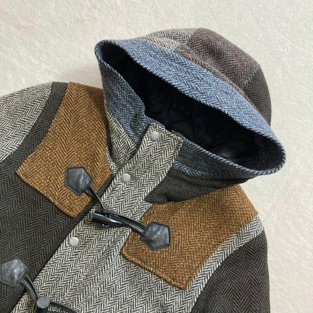 Harris Tweed(ハリスツイード)のハリスツイード【キングリーマスク】ダッフルコート ヘリンボーン 中綿キルティング メンズのジャケット/アウター(ダッフルコート)の商品写真