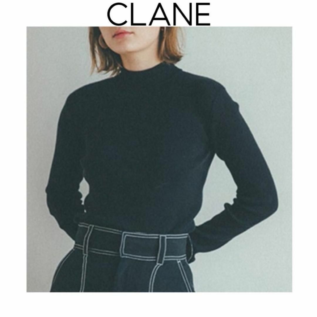 CLANE【美品】ハイネックリブニット　ブラック　クラネ