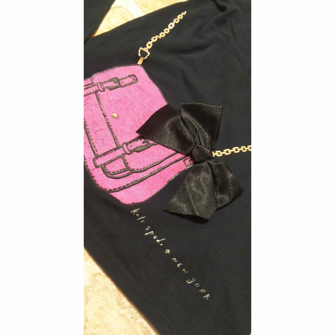 kate spade new york(ケイトスペードニューヨーク)のkate spade  new york 名入り　長袖Tシャツ　110 120 キッズ/ベビー/マタニティのキッズ服女の子用(90cm~)(Tシャツ/カットソー)の商品写真