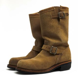 チペワ(CHIPPEWA)のチペワ／CHIPPEWA エンジニアブーツ シューズ 靴 メンズ 男性 男性用スエード スウェード レザー 革 本革 ベージュ  91071 11" ENGINEER BOOTS SAND SUEDE ニトリルイエロープラグ Vibramソール(ブーツ)