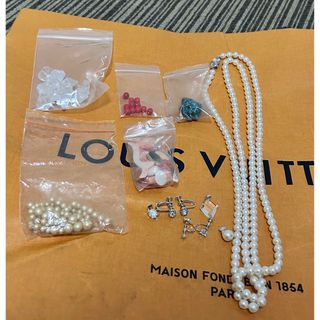 鉱物 無加工 リメイク 真珠 ネックレス ピアス イヤリング まとめ 遺品整理(ネックレス)