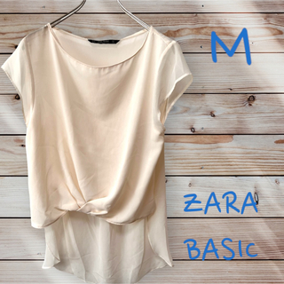 ザラ(ZARA)のZARA BASIC ザラ　ノースリーブトップス　シースルー　Mサイズ(シャツ/ブラウス(半袖/袖なし))