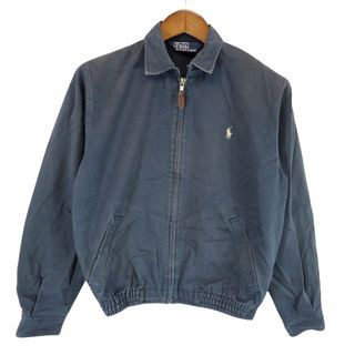 ポロラルフローレン(POLO RALPH LAUREN)の90年代 Polo by Ralph Lauren ポロバイラルフローレン スイングトップ アメカジ ネイビー (メンズ L) 中古 古着 O8258(その他)