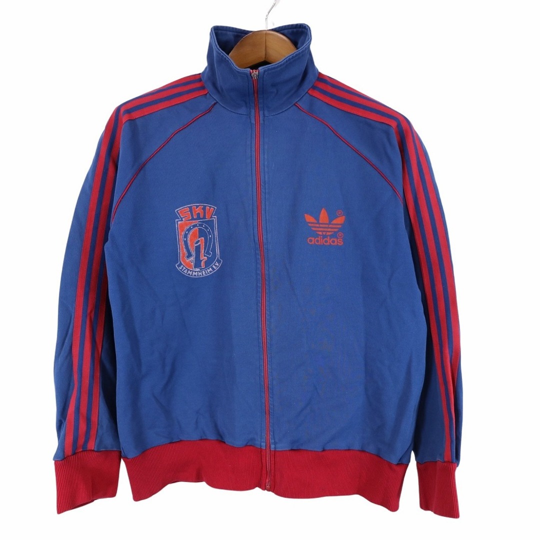 80年代～90年代 adidas 万国旗タグ アディダス トラック ジャケット アウトドア  アメカジ ネイビー (メンズ XL)   O8249